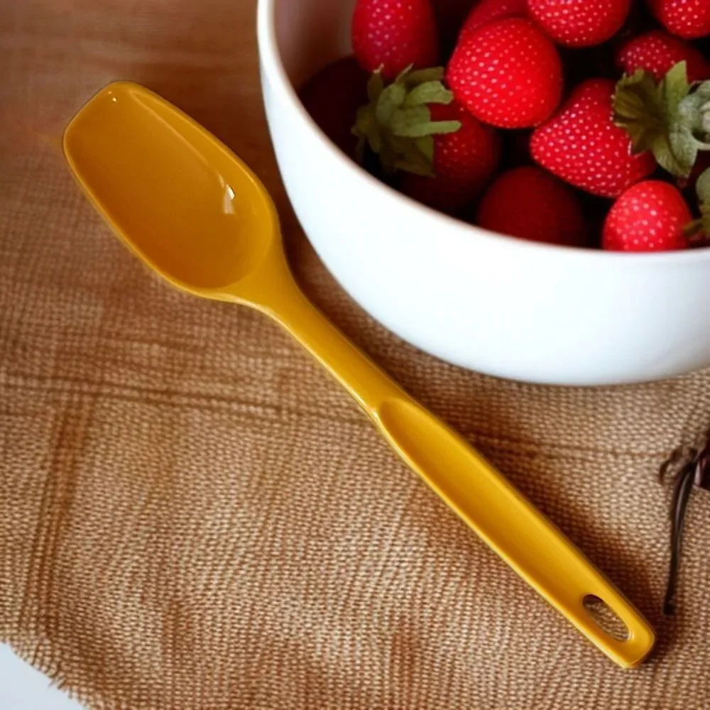 Vintage Foley Spoon Nylon‎ Cooking Serving Utensil Bright Golden Yellow Retro
